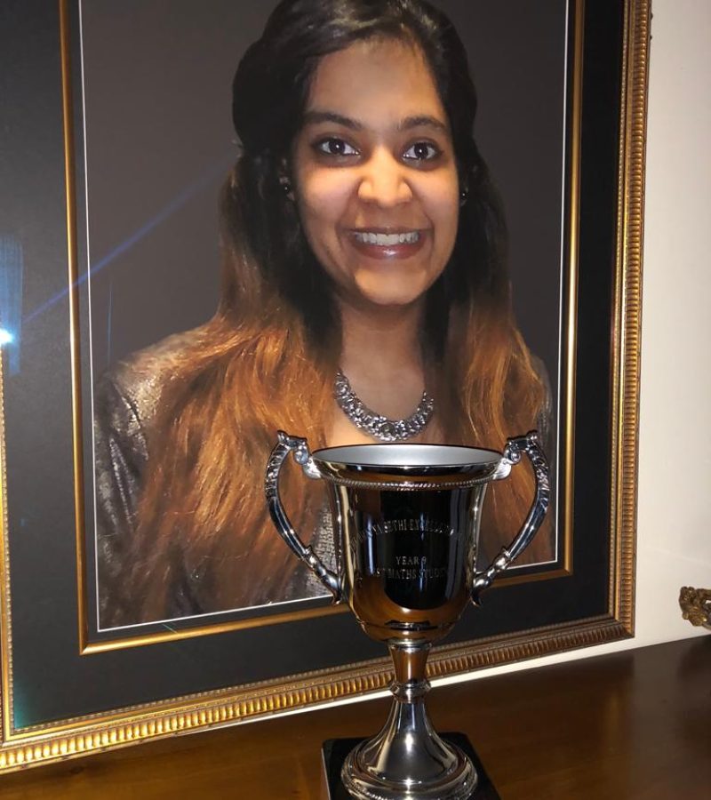 Trophy of the Bhavya Sethi Award for Highvale Netball Club