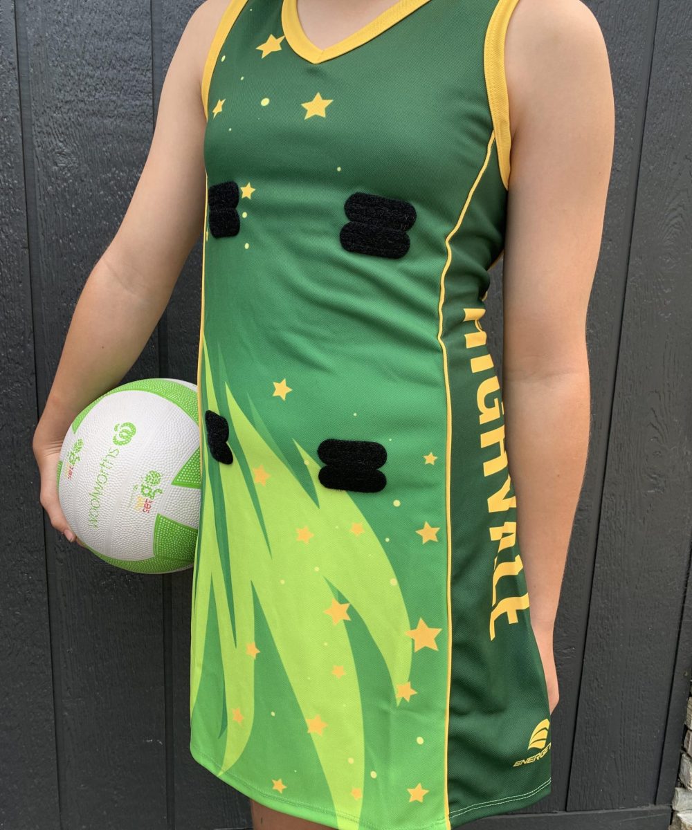Child wearing Highvale netball a-line dress